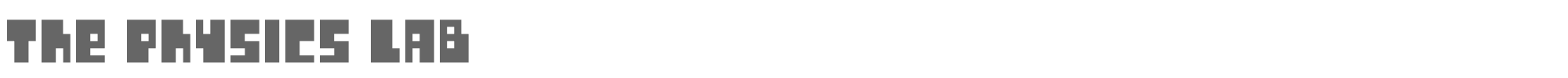 Sample characters The Physics Lab Font